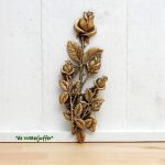 012* Bronzen roos 5 knoppen