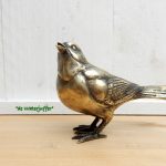 006* Bronzen merel goud kleurig