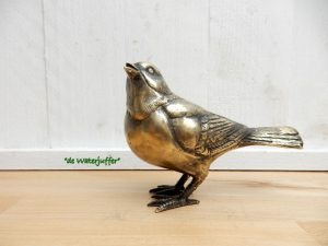 006* Bronzen merel goud kleurig